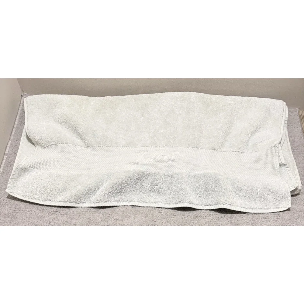 FRONTGATE Resort Collection Turkish Oversized Bath Towel Light Green Monogrammed